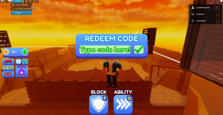 Blade Battle Simulator Codes February 2024